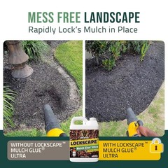 Sticky Mulch Glue For Landscaping (64 Oz) – Non-Toxic, Ultra-Concentrated Binder