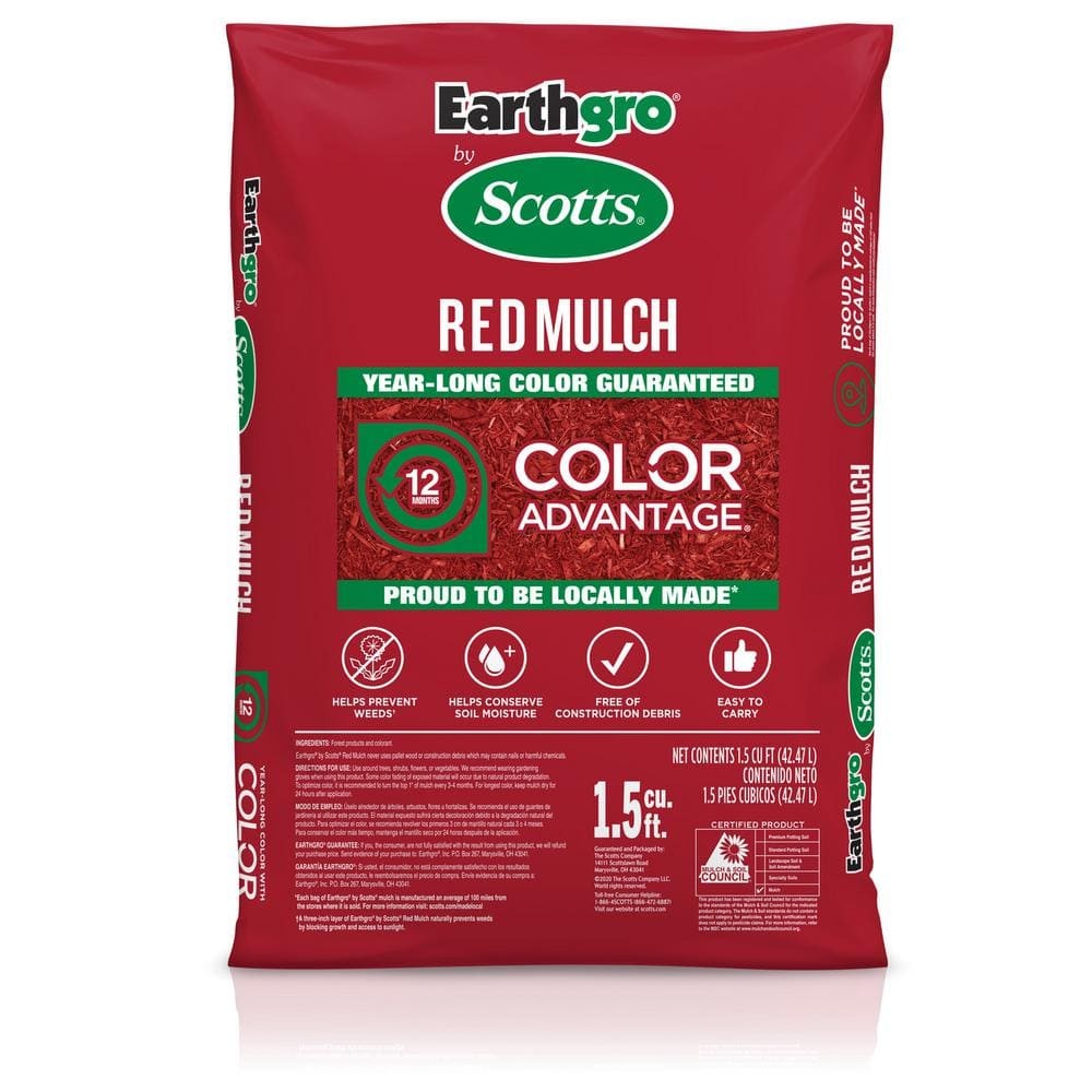 Lot of 6 Bags of Earthgro Wood Shredded Bagged Mulch 1.5 cu. ft. per bag
