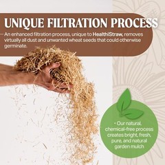 HealthiStraw GardenStraw, All-Natural Garden Straw Mulch, 3 cu ft (4 Pack)