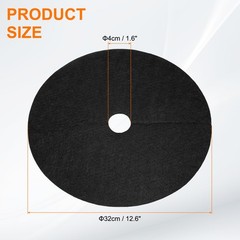 16pcs Tree Mulch Ring 12.6″ Non-Woven Round Tree Protector Weed Barrier, Black