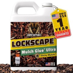 Sticky Mulch Glue For Landscaping (64 Oz) – Non-Toxic, Ultra-Concentrated Binder
