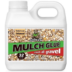 GoRezn Mulch Glue for Landscaping, 32 OZ Rock Pea 32 oz, transparent