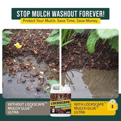 Sticky Mulch Glue For Landscaping (64 Oz) – Non-Toxic, Ultra-Concentrated Binder