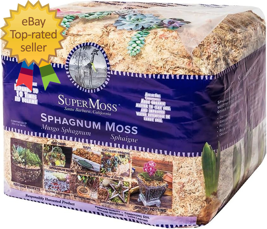 (22325) Orchid Sphagnum Moss Dried Natural 1 Pound Mini Bale