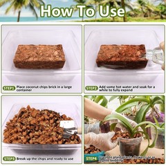 Legigo 1.1 LB Coco Coir Chips for Plants- 100% Organic Coconut 1 Pack