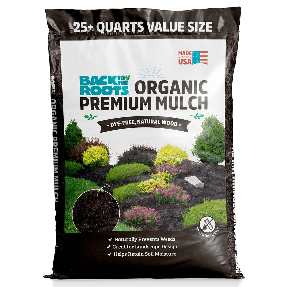 Back to the Roots 25.7qt (1 1 cubic ft Black Mulch, 1 Mulch