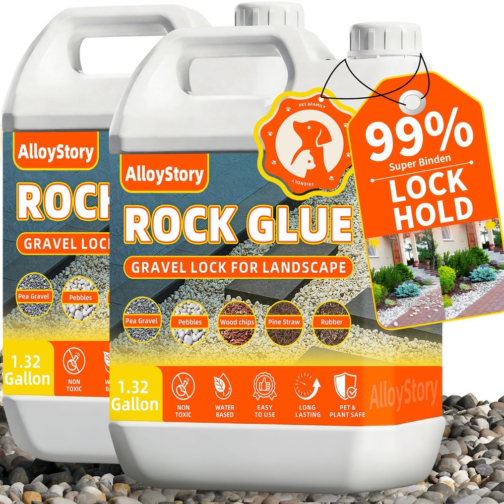 Alloystory Rock Glue For Landscaping 2.64 Gallon Mulch Glue For Landscaping