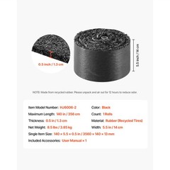 Uimoso Recycled Rubber Mulch Roll 140 x 5.5 in Garden Border and Pathway Mat