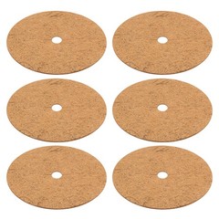 6-Pack 11.8 Inch Coconut Fibers Mulch Ring Tree Protector Mat [Coconut Brown]