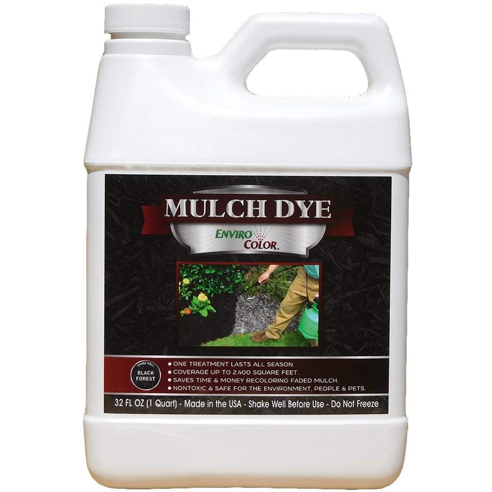 Black Forest Mulch Dye 32 Oz Refresh Old Mulch Safe For Plants Pets 2400 Sq Ft
