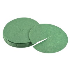 12pcs 5.4″ Mulch Ring Round Nonwoven Mat Tree Cover Garden Plant Obstacle, Green