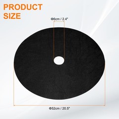 8pcs Tree Mulch Ring 20.5″ Non-Woven Round Tree Protector Weed Barrier, Black