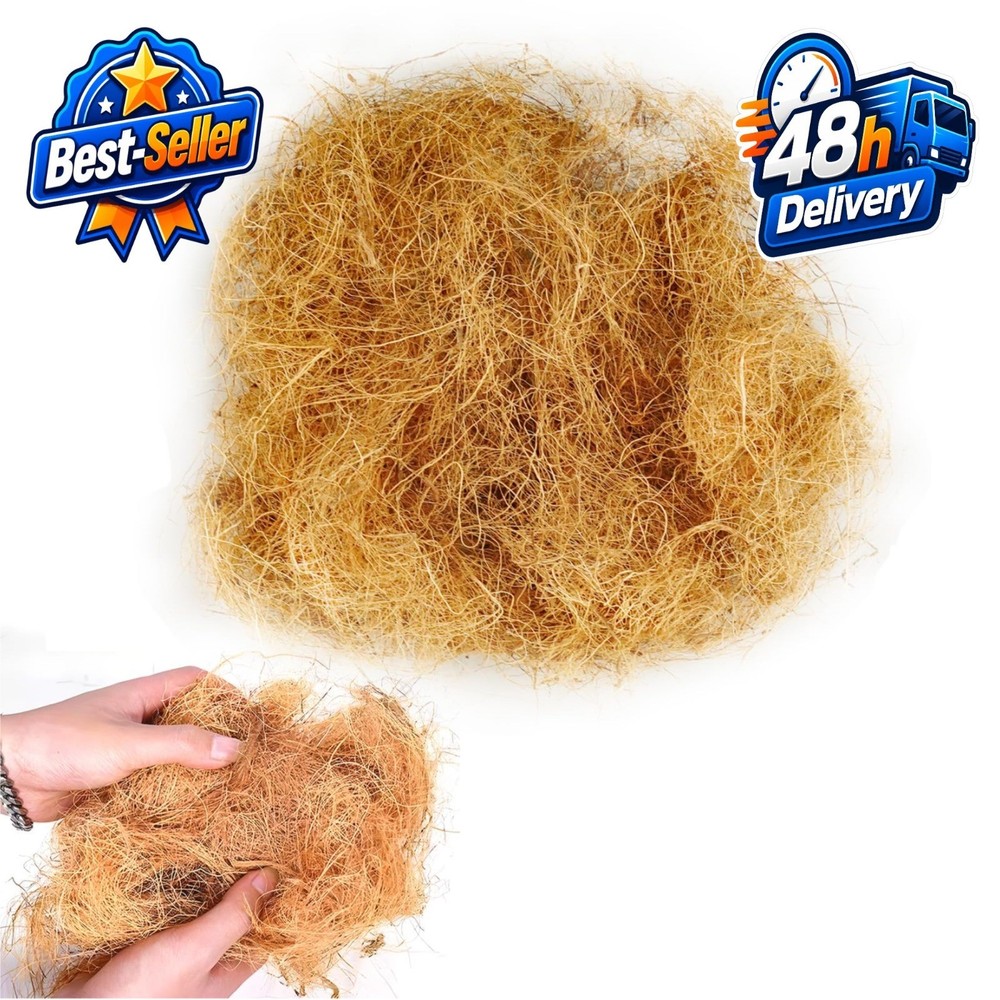 Coconut Husk Fiber Mulch for Orchids – 0.66 lbs Natural Plant Care