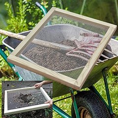 Soil Sifter for Garden, Multi-Purpose Wood Compost Dirt 17.32*19.68*1.34inch