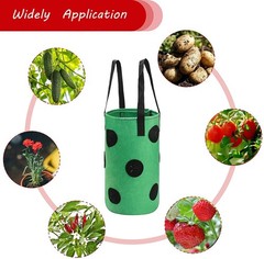 Set of 3 Hanging Tomato Planters Upside Down Strawberry Vegetable Grow Bags 3 Ga