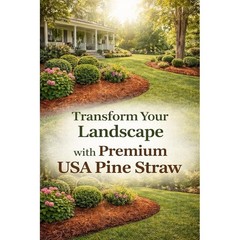 Organic Pine Straw Mulch Natural Weed Control Moisture Retention Landscaping New