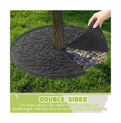 Peryiter 6 Pcs Rubber Mulch Tree Ring, Heavy Duty Rubber Mulch Mat, Tree Prot…
