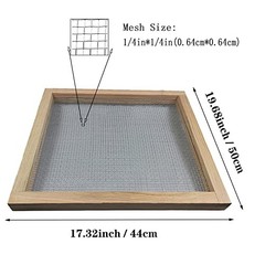 Soil Sifter for Garden, Multi-Purpose Wood Compost Dirt 17.32*19.68*1.34inch