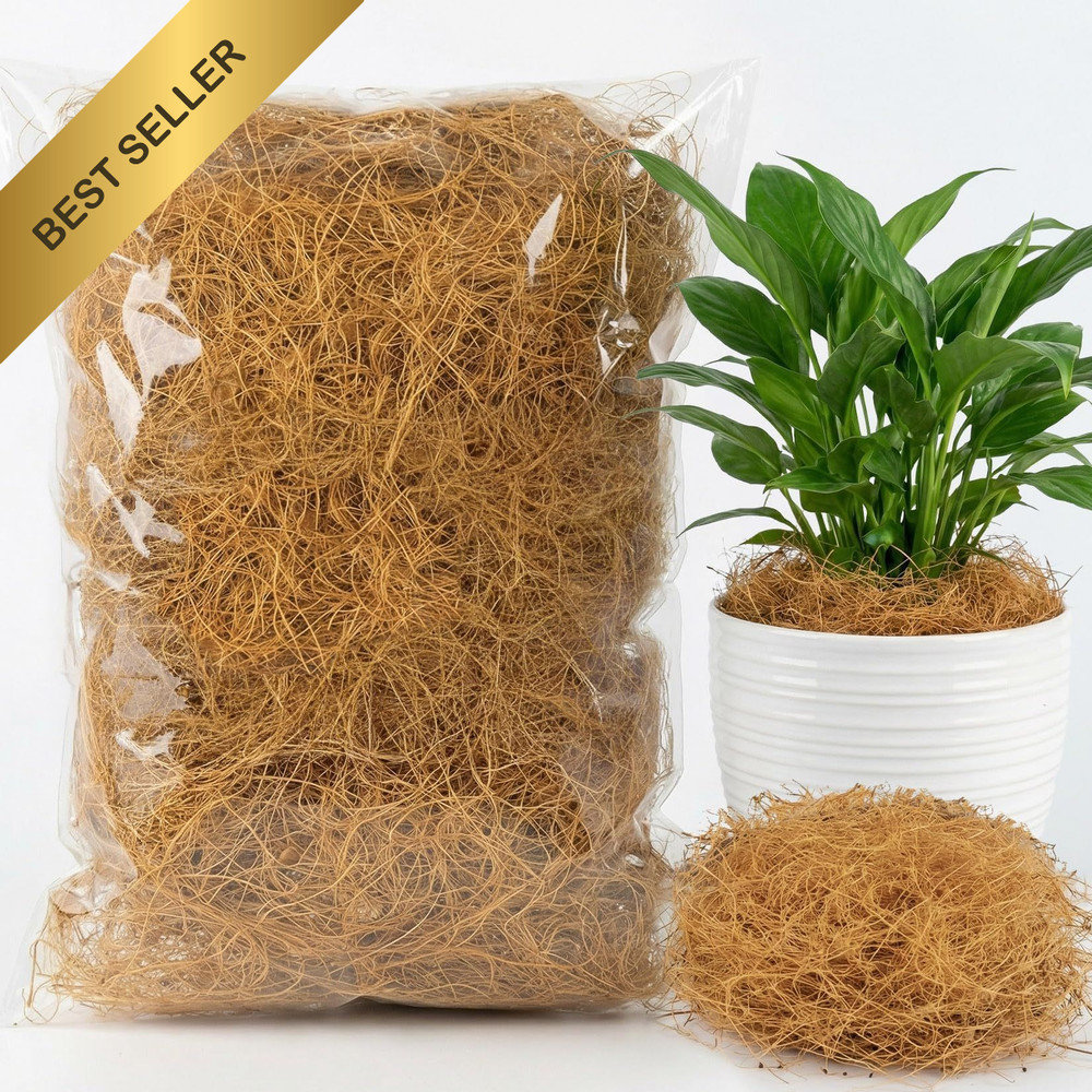 MAQIHAN Organic Coconut Husk Fiber Silk Coco Coir Plants Bird Nesting Decor 85g
