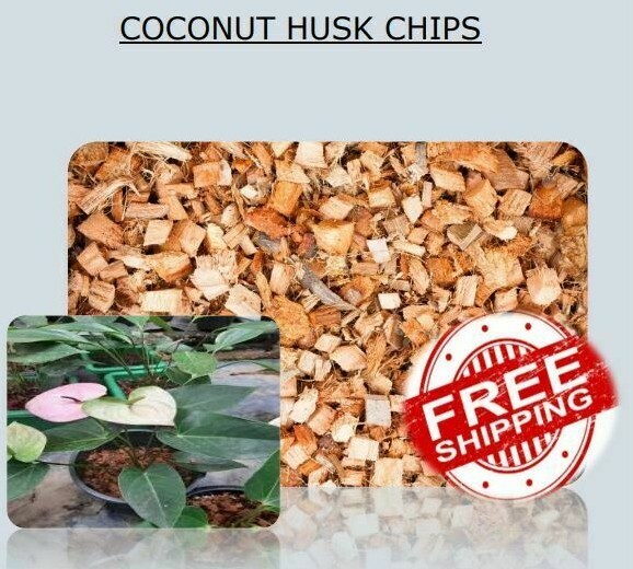 Coconut Husk Chips Organic Growing Media for Orchids, Anthurium & Hoya Plant 1kg