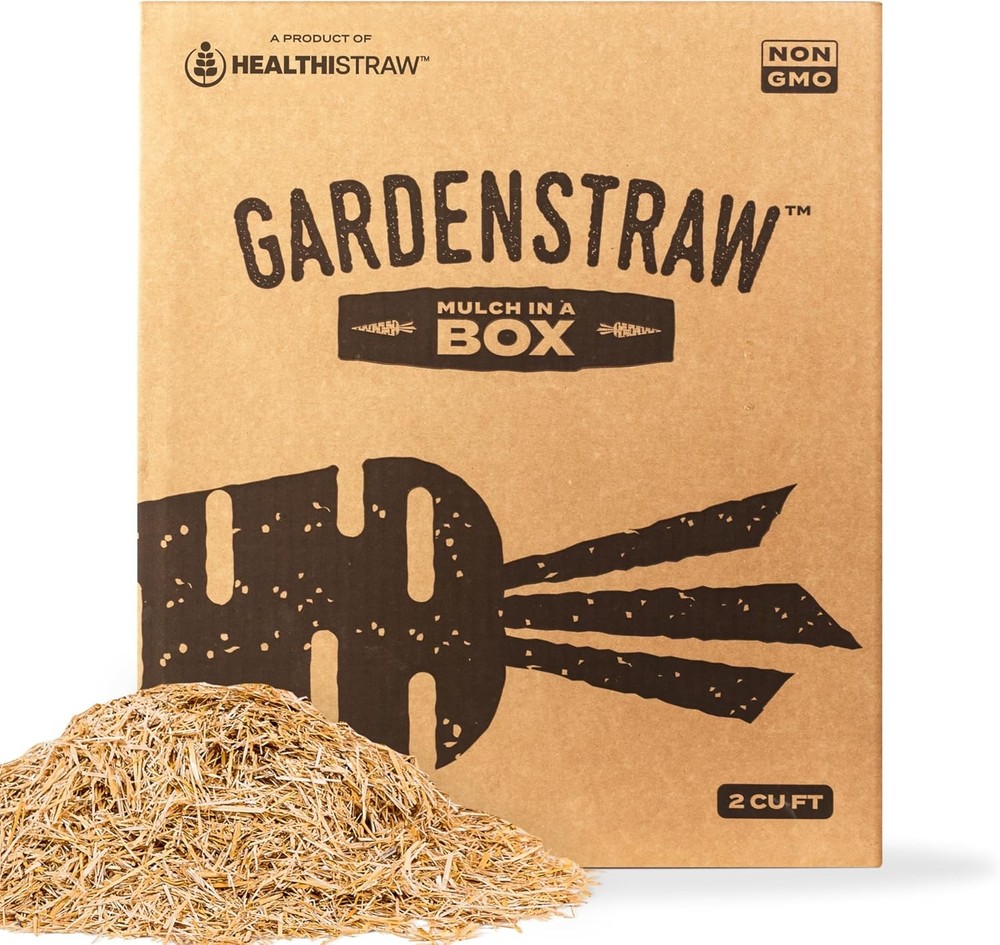 GardenStraw Mulch Box 2 cu ft 10 lb – All-Natural Sustainable Wheat Straw