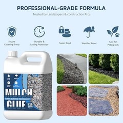 Mulch Glue for Landscaping Ready-to-Use Rock & Gravel Glue, Fast 1 Gallon