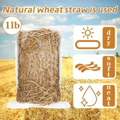 Wnj Natural Wheat Straw – 1 Lb Dry Straw Soft 100 Natural Straw Bale For Animal
