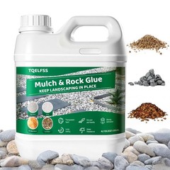 Rock Glue 4L/1.05Gal Mulch Glue,Fast Dry Transparent Waterproof Pea Gravel Stabi