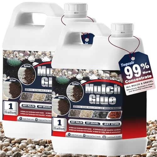 Mulch Glue, Rock Glue for Landscapinglon Gravel Glue Strong Adhesion of 2 Gal
