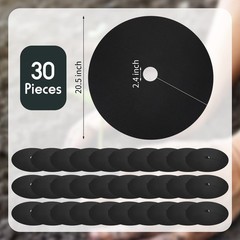 30 Pieces 20.5 Inch Weed Barrier Mats Non Woven Tree Mulch Ring Thickened Tre…