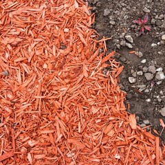 Premium Red Wood Mulch Organic Decorative Ground Cover for Garden & Landscape