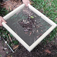 Soil Sifter for Garden, Multi-Purpose Wood Compost Dirt 17.32*19.68*1.34inch