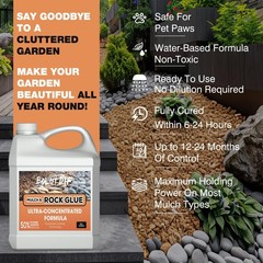 34 OZ Mulch Glue for Landscaping, Rock Landscaping and 34