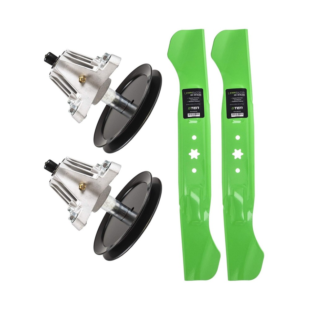 8TEN Spindle High-Lift Blade Kit for MTD Cub Cadet LT2000 46 Inch Deck | Fits…