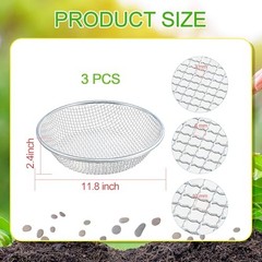 3 Pcs Soil Sifter Fits 5-Gallon Buckets for Gardening Sand Rock Compost