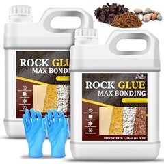 Rock Glue for Landscaping – Strong Mulch Glue for Pea Gravel Landscape, 128oz
