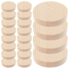 20Pcs Unfinished Pine Wood Rounds for Crafts Durable Home DIY Decorations