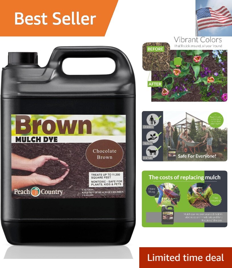 Premium Mulch Color Concentrate – 11,200 Sq. Ft. – Pure Chocolate Brown Mulch…