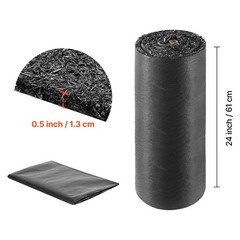 Recycled Rubber Mulch Mat, 2 Rolls 96×24 in, 0.5 Thick, Cuttable Weed Barrier