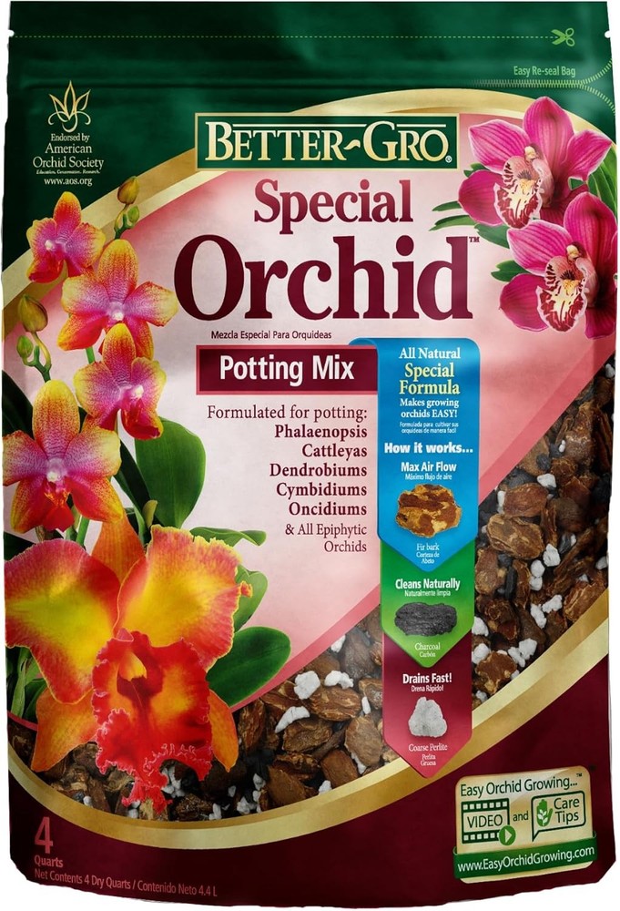 Special Orchid Mix – Premium Grade Orchid Bark Potting Mix – 4 Quarts