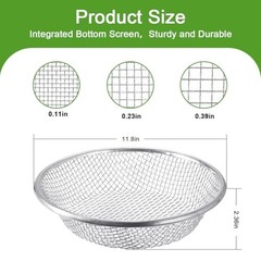 Garden Soil Sifter for Rocks Compost Sieve Garden 3PCS(1/8in,1/4in,3/8in)