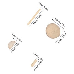 1 Set Handcrafted Wooden Slices for Crafts Natural Wood Embellishments Kit