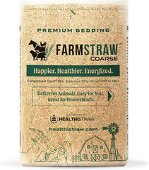 Farmstraw Coarse Cut, 3 Cu Ft (25 Lb) Expands to 10+ Cu Ft – Wheat Straw Bedding