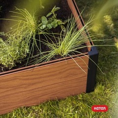 48″ X 48″ inches Wood Look Raised Garden Bed, Durable Outdoor Herb Garden