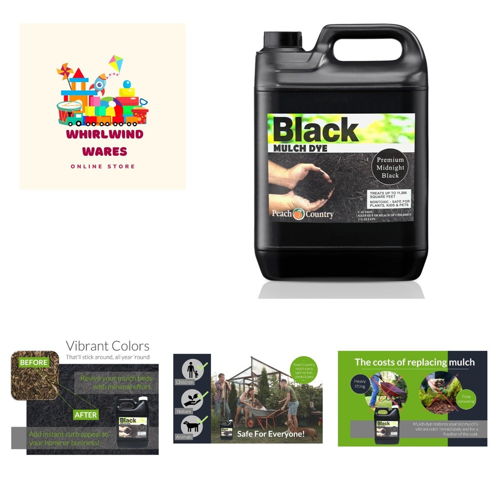 Revitalize Your Landscape With Midnight Black Mulch Spray – 1 Gallon Coverage