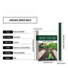 Green Ecological Blanket Plant Green Seed Growth Planting Landscape Lawn Blanket