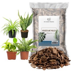 Houseplant Mulch (8 Quarts) – Small Bark Wood Chips for Indoor, Patio, Potted Pl