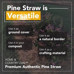Premium 8 Pounds Pine Straw Mulch for Landscaping Organic Material Made from