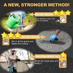 Mulch Glue for Landscaping, Ready to Use Fast-Dry Non-Toxic, Strong