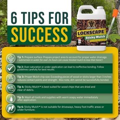 Lockdown Sticky Mulch Glue for Landscaping 64oz Lasts Up to 2 Years, Non-Toxic